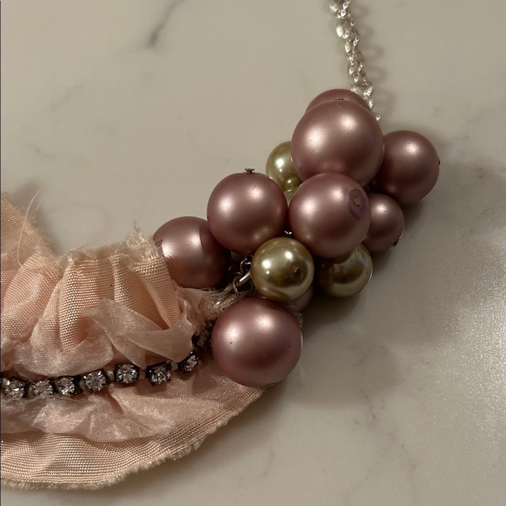 Elegant Pink and Silver Necklace - Picture 3 of 6